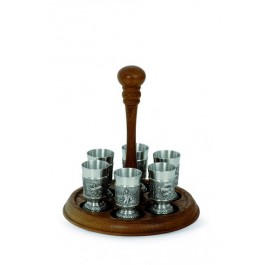 Набор из 6 стопок на подносе "Jennerwein"