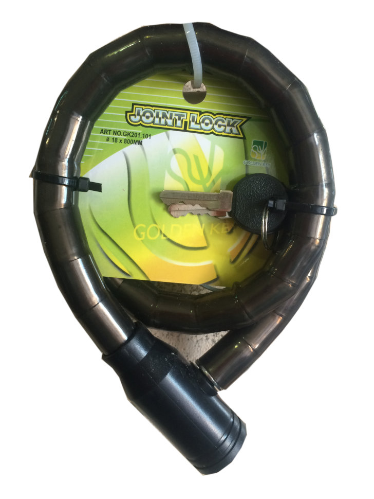 Замок противоугонный CB3-51-037B1 трос, ключ 18*800